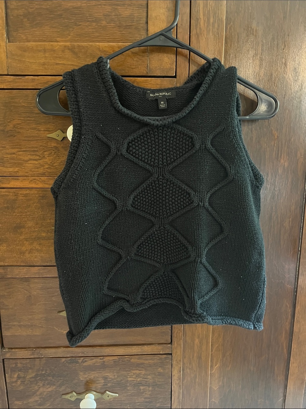 Banana Republic Black Knit Sleeveless Sweater Tank